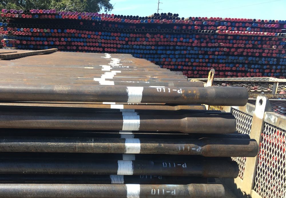 Pipe racks in the Martin Pipe yard